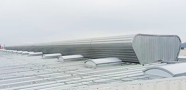 寧波萬華集團通風天窗工程完工