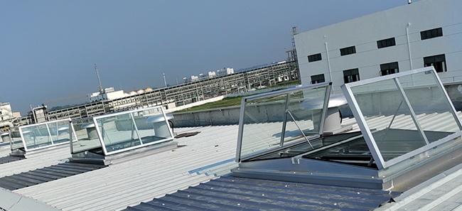 安徽寧億泰科技有限公司電動排煙天窗工程完工